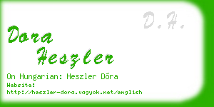 dora heszler business card
